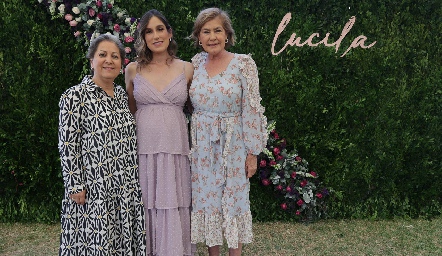  Lupita González, Sofía Villaseñor y Liz Vivanco.