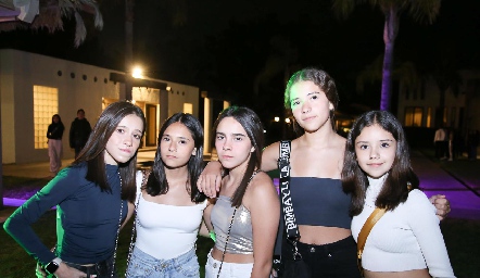  Valentina Cabrero, Mónica Bahena, Alexa Gómez, Fátima Manzur e Isabela Navarro.