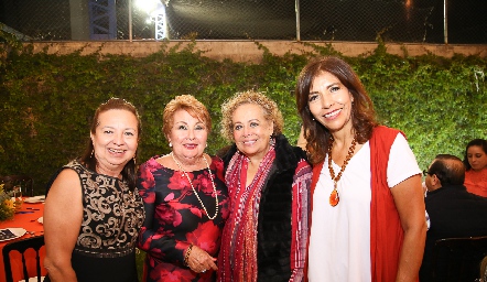  Ruth Rivera, Lucía Mancilla, Silvia Sánchez y Bertha Delgado.