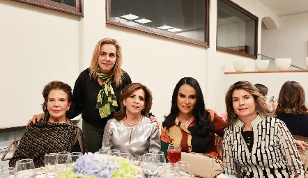  Melita de Tobías, Mimí Hinojosa, Ana Emelia Tobías, Marily de Tobías y Marisa Mercado.
