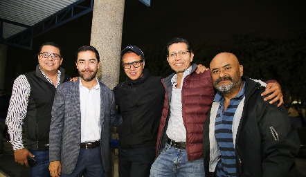 Luis Guillén, Jorge Pérez, Rafa Rocha, René Rangel y Javier Delgado