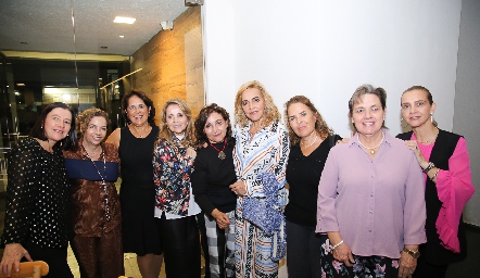  Ana Luisa Garza, Gaby Cubillas, Beatriz Treviño, Ana Isabel Gaviño, Pita Cosío, Mimí Hinojosa, Anabel Valle, Sofía Hunter y Karina Navarro.