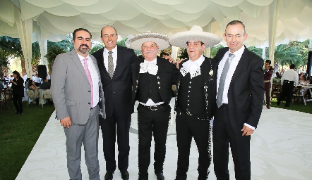  Juan José Leos, Fernando Pérez, Chepo Ortuño, Antonio Cordero y Alejandro Pérez.