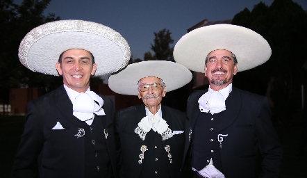 Felipe Delgadillo, Juan Manuel Subirana y David González.