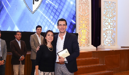  Vanessa Galarza y Javier Fernández, ex Presidente del Deportivo.