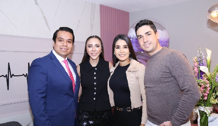  José Carlos Reyes, Paola Echavarría, Andrea Rodríguez y Rubén Aboytes.