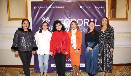  Olga Ríos, Fabiola Mejorada, Alicia Flores, Martha García, Mónica Meza y Marianela Villanueva.