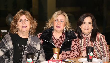  Rosi Somohano, Luz Elena Solana y Lourdes Ramírez.