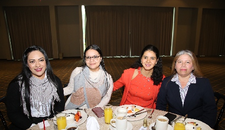  Alma Juárez, Mireya Castillo, Ana Laura Flores y Martha Cortez.