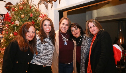  Cristy Aristegui, Fina Alcocer, Adriana Valle, Norma Reyes e Isabel Torre.