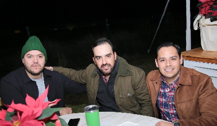  Ricardo Purata, Rafael Olmos y Oscar Álvarez.