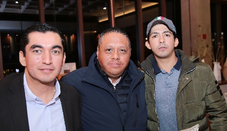  Julián Delgado, Elías Piña y Jorge Rangel.