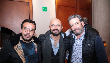  Rafael Aceves, Alejandro Cano y Sergio Medellín.