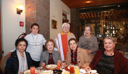  Imelda Carbajal, María Guadalupe Orta, Rosy Gallardo, Margarita Meléndez, Tere Ishima, Santa Villela y Nohemí.