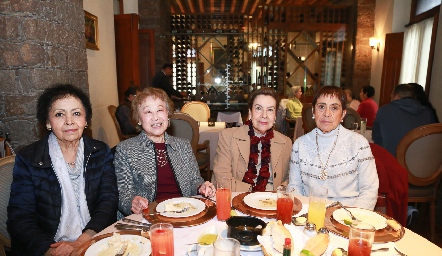  Margarita Meléndez, Tere Ishima, Santa Villela e Imelda Carbajal.