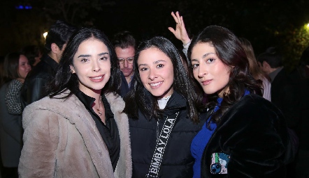  Montse Elizondo, Paulina Charre y Valeria Calvillo.