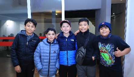 Santiago Castillo, José, Juan Pablo García, Osiel Gaitán y Alejandro Galván.