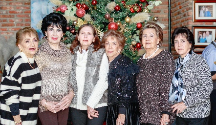   Lucy Stahl, Lilia Ahumada, Lucero Rosillo, Lula de Ortega y Aída Martínez.