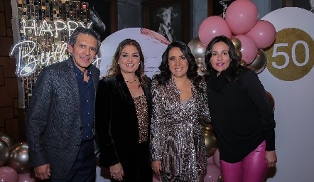 Adán Espinoza, Claudia Juárez, Malena Sánchez y Raquel Jiménez.