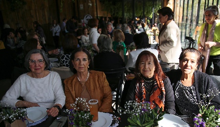  Mercedes Herrandis, Teté Morales, Martha Dibildox y Lalita Morales.