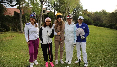  Gaby Godínez, Lorena Torres, Lucía Galarza, Ana Laura Azcárraga y María Acebo.