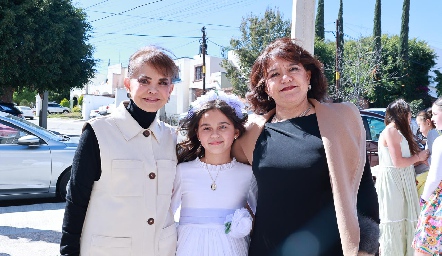  Gloria Lara, Ana Jose Huerta y Lidia Chávez de Rivera.