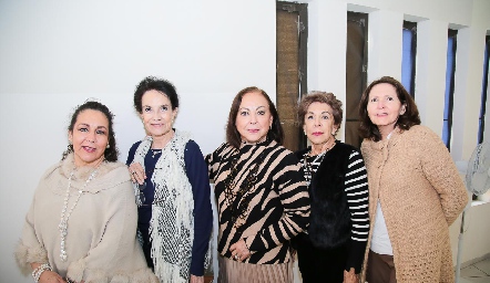  Lila González, Leticia Nieto, Rebeca Konishi, Lucero Rosillo y Lilia Ahumada.