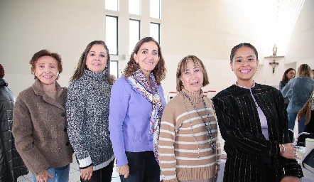  Ani de Ayaya, Silvia Esprza, Mónica de Garza, Patricia Villasuso y Tania Flores.