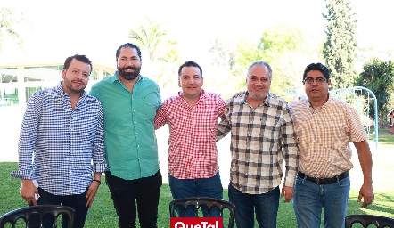  José Navarro, Carlos Trujillo, Adrián Luna, Rafael Aguilar y Toño Briones.