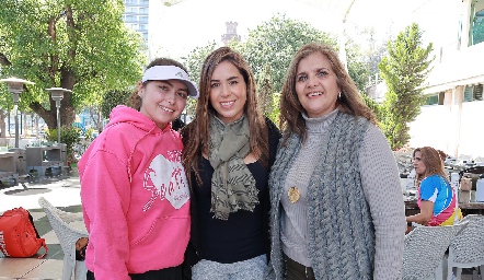  María Fernanda Martínez, Sara Martínez y Sabrina Gaviño.