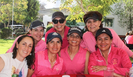  María Acebo, Diana Guel, Rebeca Bustillos, María Bravo, Norma Angélica Ramírez, Alejandra Mireles y Elsa Castillo.