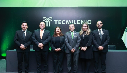  Daniel Rubio Rocha, Luis Alberto González, Directora Victoria Becerril, Vicente Aguilar, Celeste González y Alejandro Coronado.