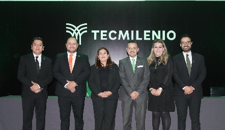  Daniel Rubio Rocha, Luis Alberto González, Directora Victoria Becerril, Vicente Aguilar, Celeste González y Alejandro Coronado.