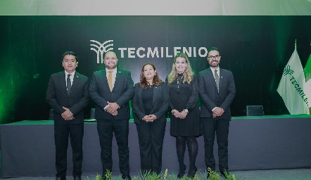  Daniel Rubio Rocha, Luis Alberto Gonzalez, Directora Victoria Becerril, Celeste Gonzalez y Alejandro Coronado.