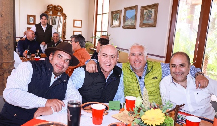  Jaime Ascanio, Carlos Hinojosa, Guillermo Báez y Eduardo Nieto.