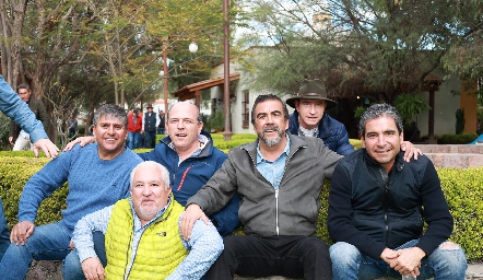  Juan Ariel Reyes, Roberto, Gerardo Galván, Rodak Palau, Martín de la Rosa y Guillermo Báez.