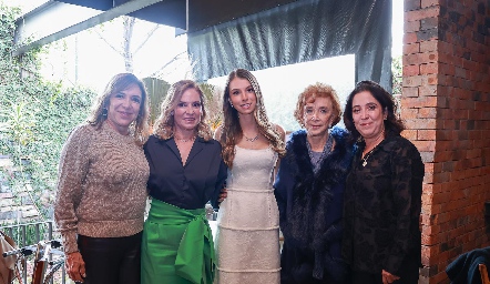  Rosy Díaz Infante, Claudia Díaz Infante, Isa Gaviño, Rosa Villarreal y Lorena Díaz Infante.