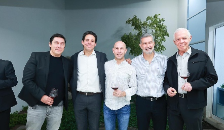  José Linares, Ricardo Allende, Fausto Macías, José Luis Leiva y Jaime Allende.