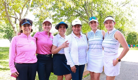  Ganadoras de parejas de 1, 2 y 3 lugar: Tere Cadena, María Rodríguez, Norma Angélica, Nena Lomelí, Diana Güell y Miriam Bravo.