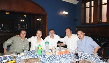 Edgar Rodríguez, Gustavo Garzón, Jaime Molina, Javier Ambriz y Alfonso Estrello.