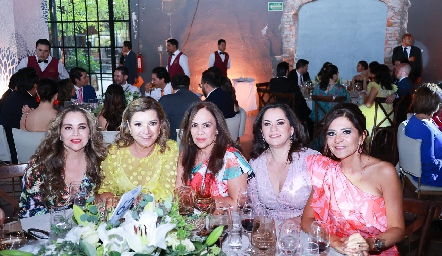  Gabriela Serment, Hilda Rodríguez, Malena Rubín de Celis, Claudia Ávila y Claudia de los Santos.