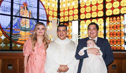  María Lorca, Padre Rubén Pérez y Jorge Stahl con Joaquina.