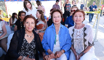  Elvia Ortiz de Madrigal, Cristina Peña y Any Rosel de Anaya.