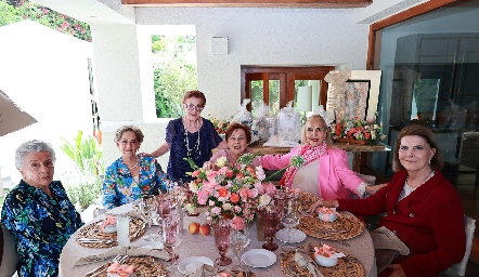  Olga Susana de la Rosa, María Luisa Castillo, Lolita Álvarez, Licha Hinojosa, Mimí de la Fuente y Rosa María Diez.