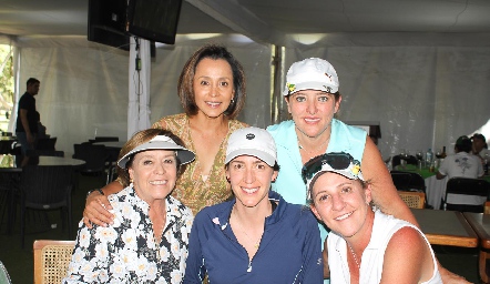  Margarita Ramos, María Lía, Ale Carreto, Karla Ruiz y Marisa Quintanilla.