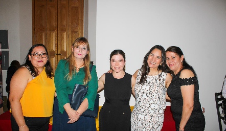  Ofelia Morales, Rebeca Reachi, Silvia Gómez, Berenice Silva y Celia Grimaldi.