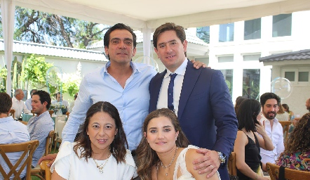  Alejandro Lozano y Tere Romero, Fernando Abud y Eugenia Musa.