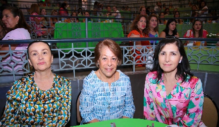  Fernanda Medina, Lulú Montiel y Rosalba Castillo.