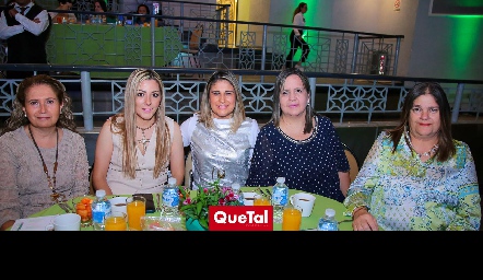  Judith Lozano, Abi Rivera, Claudia García, Estela López y Paty Duque.