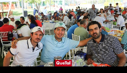  Jorge Gómez, Daniel de Luna y Roberto Abud.